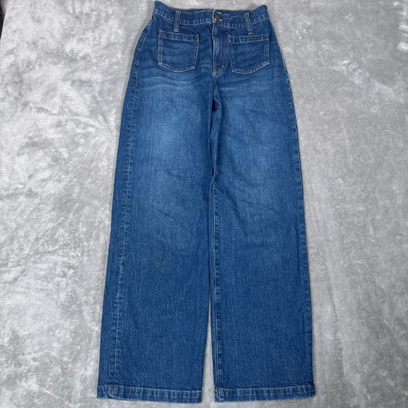 Madewell Denim - Madewell Jeans Women 25 Denim The Perfect Vintage Wide Leg Patch Pockets Trouser